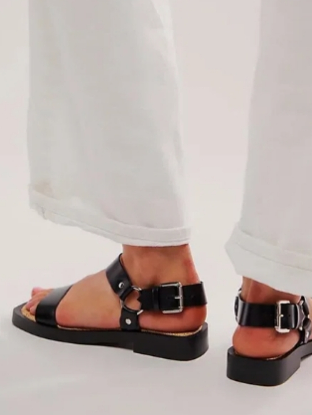 Free People Harley Harness Sandals Size 6 Black New in Box